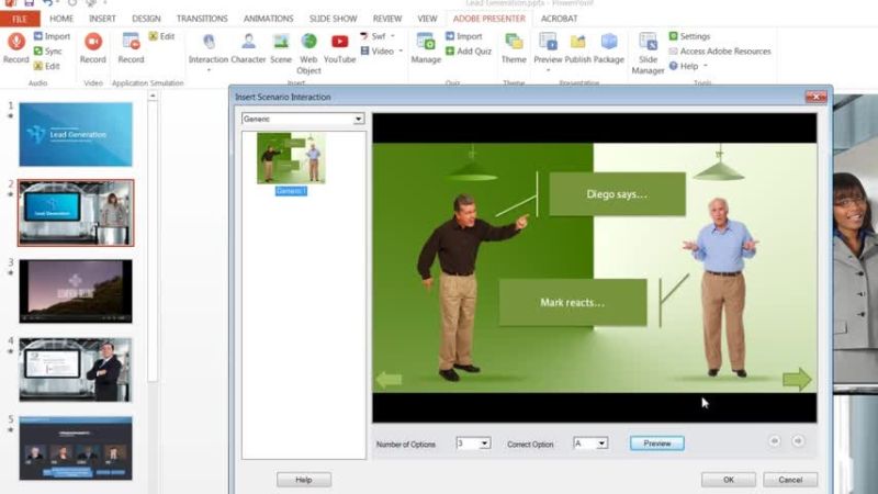 Cách làm bài giảng Elearning trên phần mềm Powerpoint có tích hợp Adobe Presenter